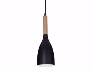 Manhattan sp1 ideal lux  nero lampadario pendente isola cucina legno naturale