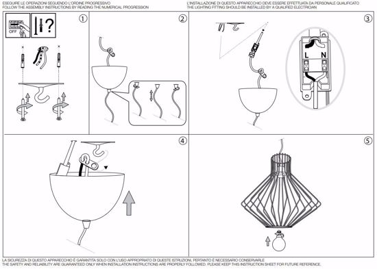 Ampolla-4 sp1 ideal lux  bianco lampadario pendente per isola cucina