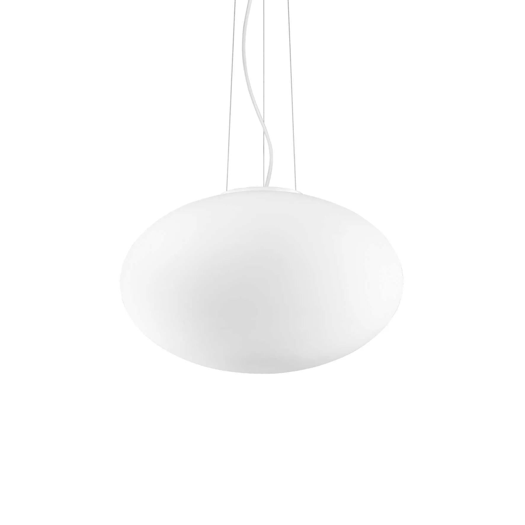 Candy sp1 d40 ideal lux lampadario per cucina moderna sfera di vetro bianco  bombata 40cm - 086736