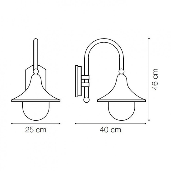 Cima ap1 applique da esterno lanterna antracite ip44 ideal lux