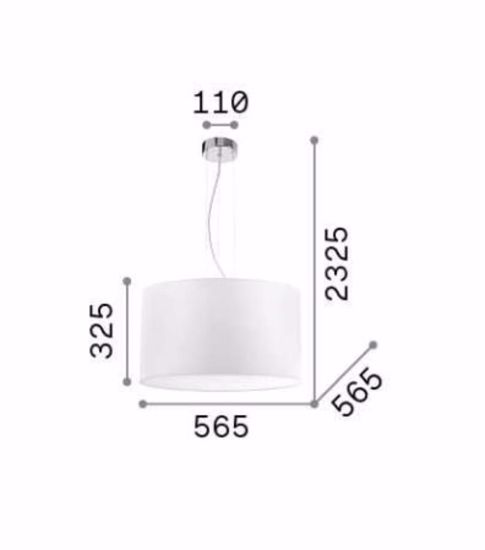 Wheel sp5 ideal lux lampadario particolare moderno per salotto 50cm