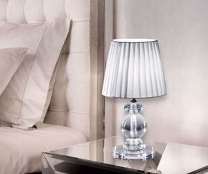 Abat-jour di vetro cristallo lampada da comodino per camera da letto classica