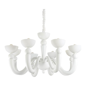 Bon bon sp8 ideal lux lampadario classico 8 bracci bianco