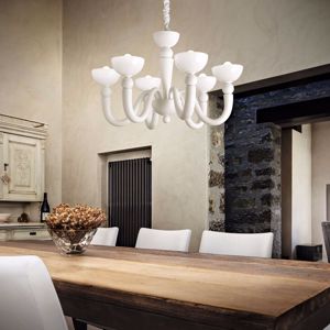 Bon bon sp8 ideal lux lampadario classico 8 bracci bianco