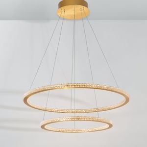 Lampadario a sospensione oro per soggiorno led 56w 3000k