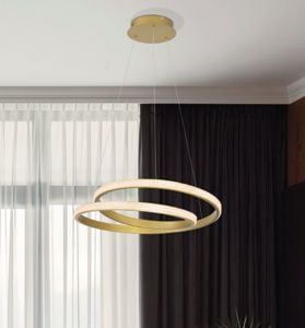 Lampadario a sospensione design oro led 25w 3000k dimmerabile