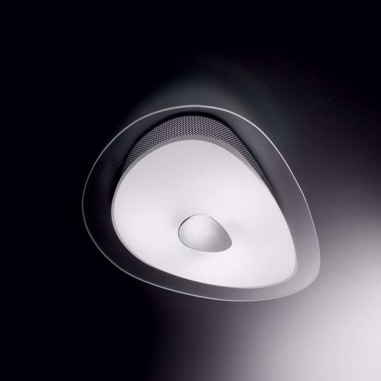 Geko pl2 ideal lux plafoniera moderna sagomata vetro bianco trasparente