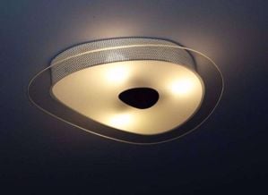 Geko pl2 ideal lux plafoniera moderna sagomata vetro bianco trasparente