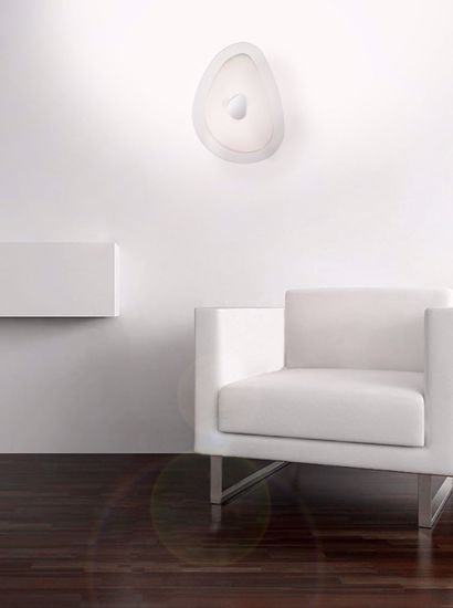 Geko pl2 ideal lux plafoniera moderna sagomata vetro bianco trasparente