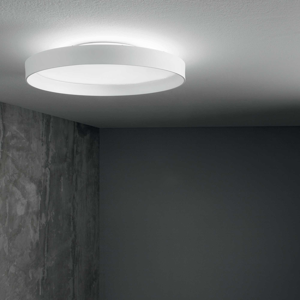 Ideal lux fly pl d35 plafoniera led 18w 3000k tonda bianca 35cm