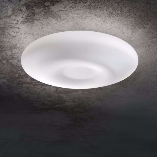 Glory pl3 d50 plafoniera in vetro nickel satinato 3 luci ideal lux