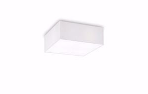 Ritz pl4 d40 plafoniera quadrata paralume tessuto per ingresso 40cm