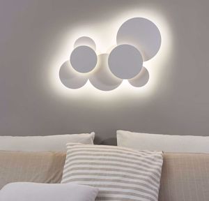 Cloud pl d74 plafoniera per camera da letto  nuvola led 46w 3000k ideal lux