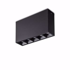 Ideal lux lika pl led 12w 3000k faretto nero sporgente