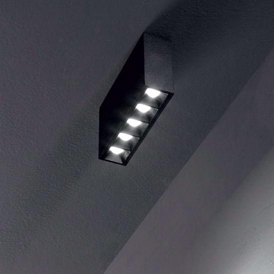 Ideal lux lika pl 12w 3000k faretto nero antiabbagliamento