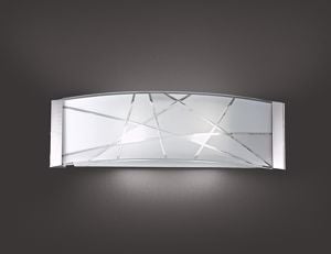 Lampada da parete applique fish vetro curvo moderno perenz illuminazione