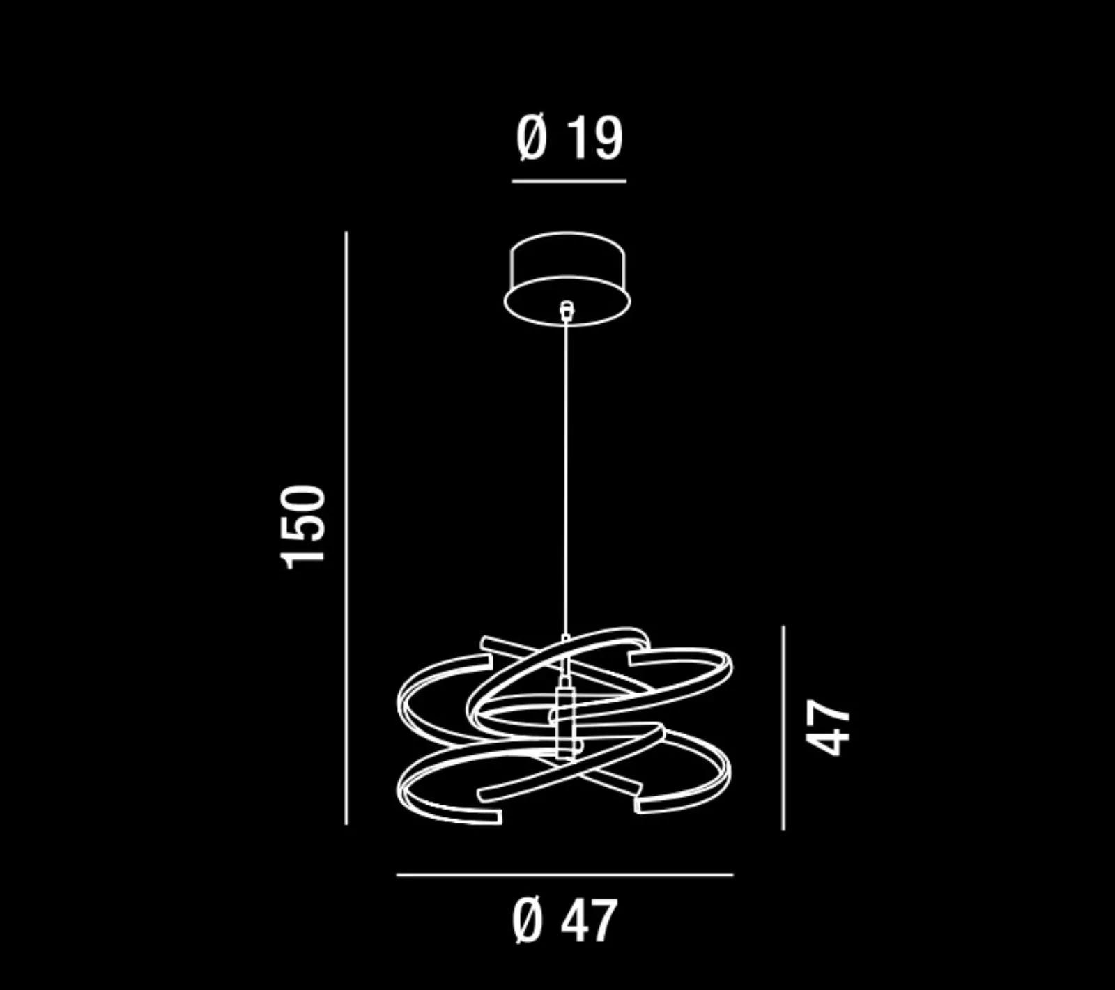 BES-28197 - Pannelli - beselettronica - Lampada a Sospensione Led Moderno  Rettangolare Nero 36W Luce Fredda HY56080