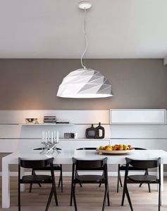 Lampadario tilt perenz illuminazione per cucina moderna cupola design bianca