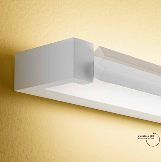 Applique sway girevole bianco led 23w 3000k 4000k 6000k perenz