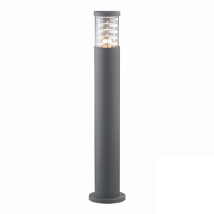 Lampione tronco pt1 h80 antracite ideal lux per esterno giardino ip65