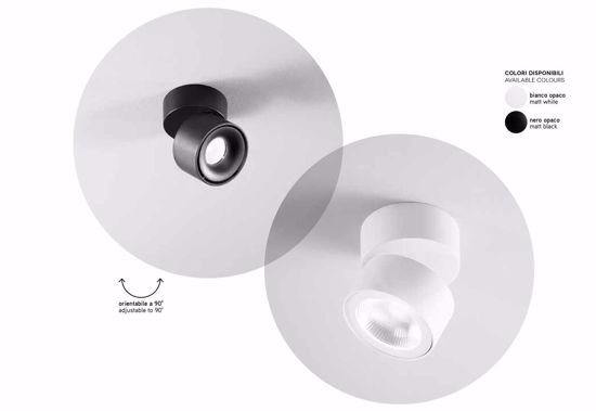 Faretto orientabile led da soffitto 15w cct nero perenz camera