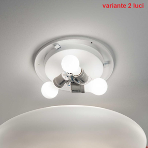 Smarties pl2 d42 ideal lux plafoniera moderna sfera vetro bianco