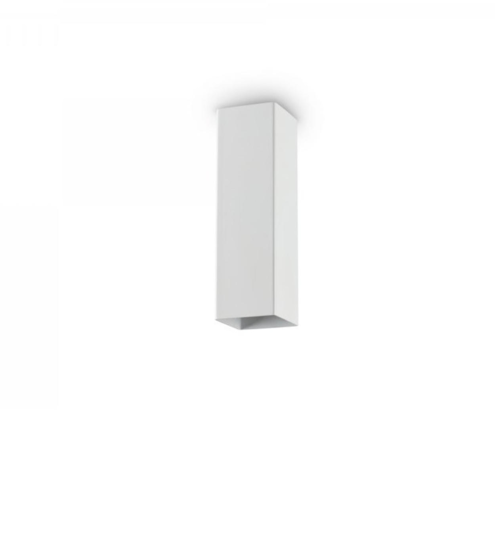 Sky pl1 bianco ideal lux faretto led quadrato da soffitto gu10 5w 3000k