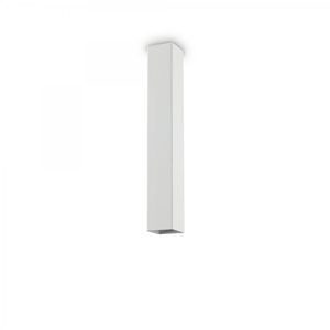 Ideal lux sky pl1 h40 faretto da soffitto bianco squadrato gu10 led 5w 3000k