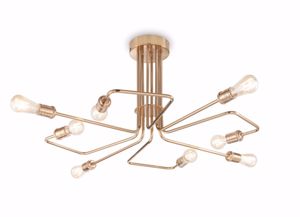 Ideal lux plafoniera moderna triumph pl8 ottone otto luci per salotto