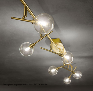 Maracas pl4 plafoniera ottone oro luci orientabili ideal lux