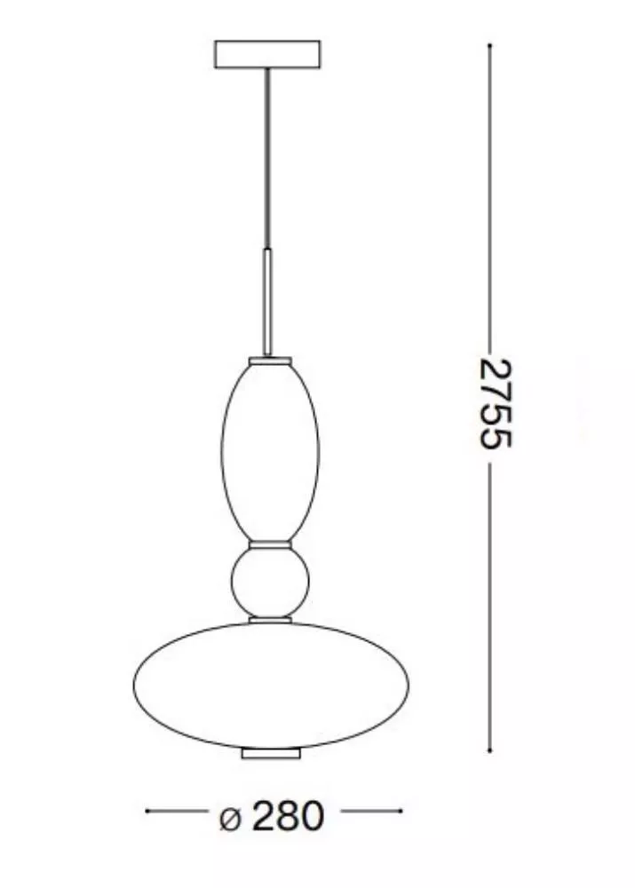 IDEAL-LUX Lumiere-1 SP Lampada a sospensione in Vetro a LED