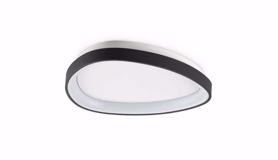 Ideal lux gemini pl d042 plafoniera da soffitto led 23w 3000k nera per ufficio ovale