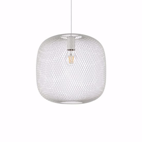 Ideal lux net sp1 d34 lampadario design bianco particolare per soggiorno moderno