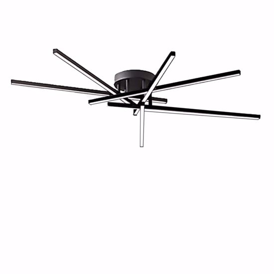 Plafoniera design moderna syncro nero perenz 70w cct