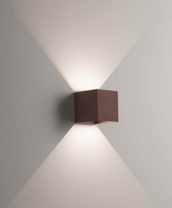 Isyluce applique 6w moderna cubo corten 3000k luce orientabile