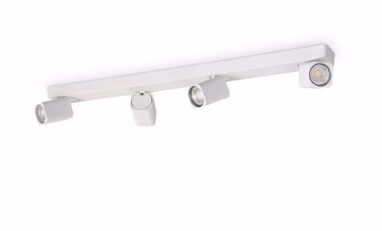 Rudy pl4 square ideal lux faretti da soffitto gu10 led 7w 3000k