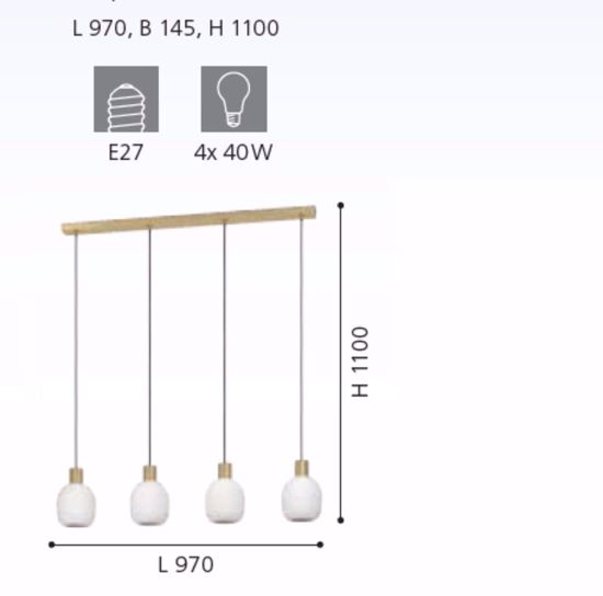 Lampadario a binario sospensione oro da tavolo