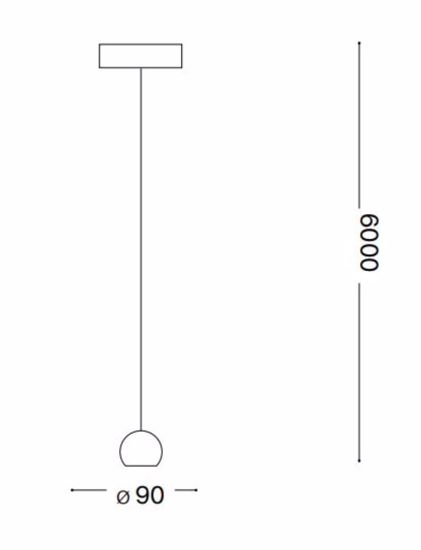 Archimede sp sfera ideal lux lampada a sospensione led 4w 3000k bianca