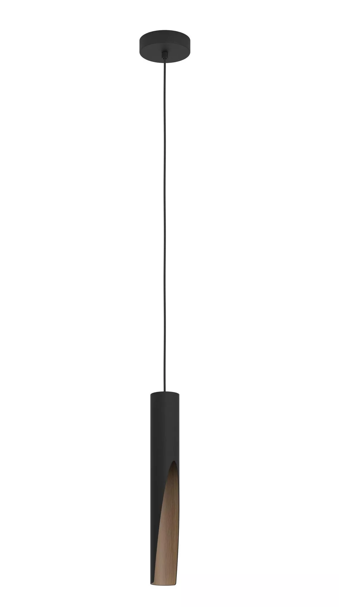Lampadario pendente da cucina cilindro nero e marrone - 8691