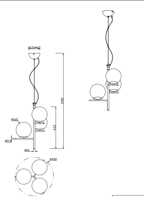 Mazzola luce lampadario oro ottone design sfere vetro bianco per soggiorno  moderno - 6A8A