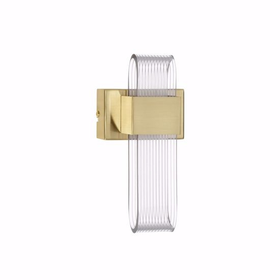 Applique oro metracrilato trasparente design contemporaneo led 10w 3000k