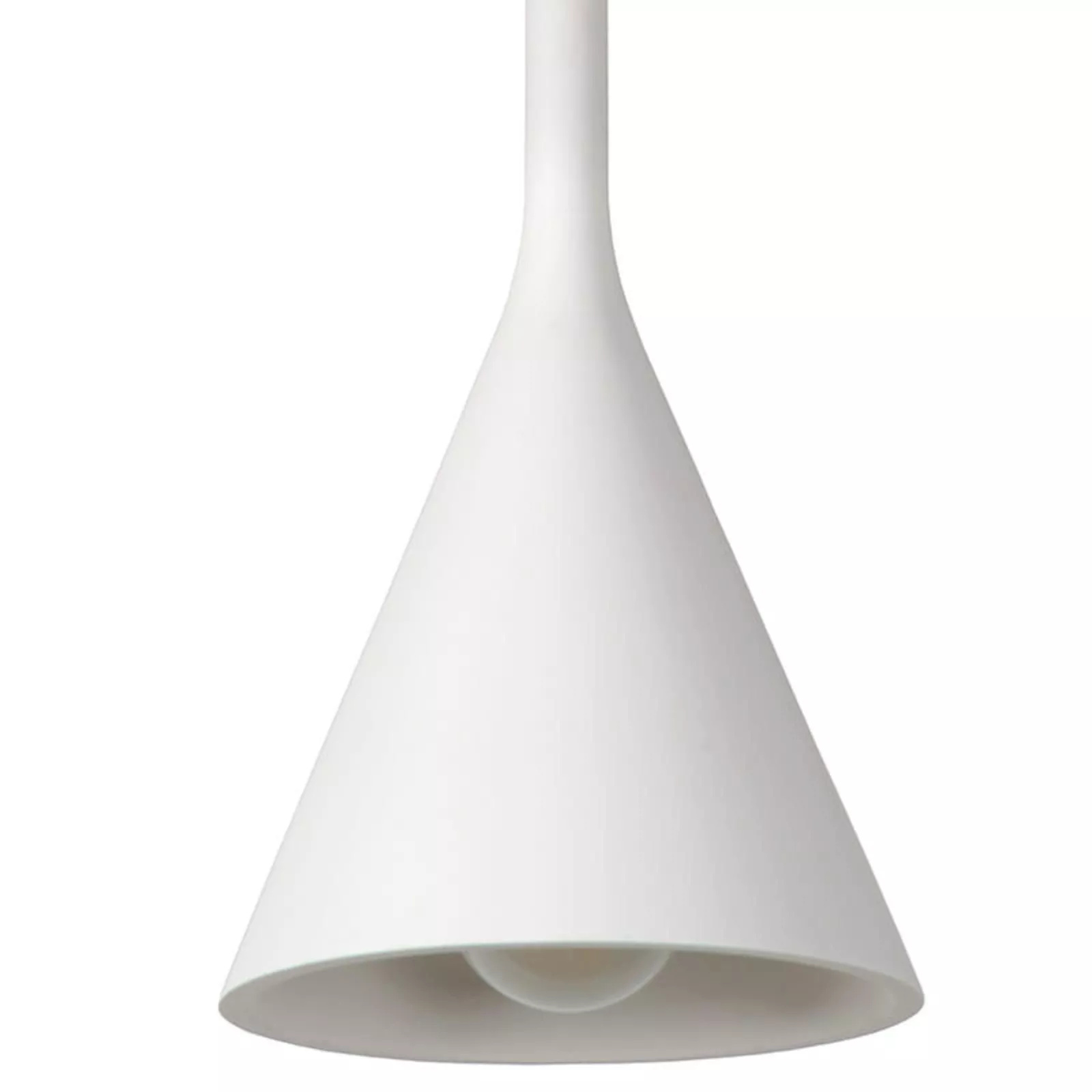 Lampada sospensione per tavolo isola cucina cono gesso bianco - 358C