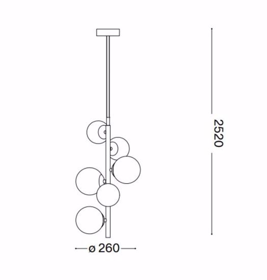 Perlage sp6 lampadario a sospensione ideal lux ambra