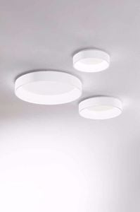 Plafoniera per soffitto led 90w 3000k ziggy pl d100 ideal lux bianca