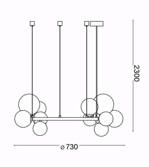 Perlage sp11 ideal lux lampadario a sospensione per sogggiorno ambra