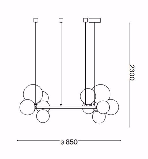 Ideal lux perlage sp14 sospensione lampadario vetri ambra