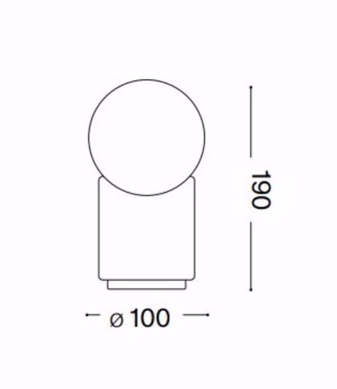 Cream tl1 d19 abat-jour da comodino ideal lux moderna sabbia