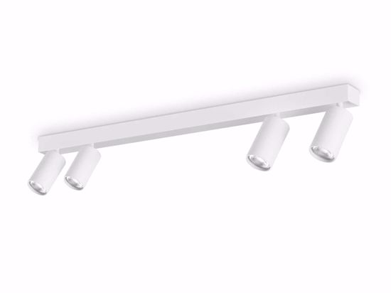 Ideal lux profilo bianco plafoniera con 4 faretti led 7w 3000k