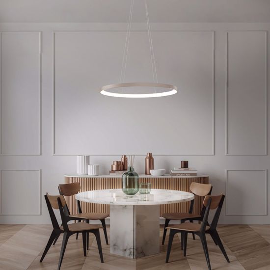 Vivida lifering-o lampadario a sospensione sabbia cerchio led 50w 3000k 4000k dimmerabile