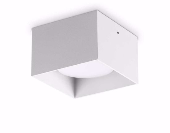 Ideal lux spike pl1 square faretto led quadrato bianco gx53 3000k